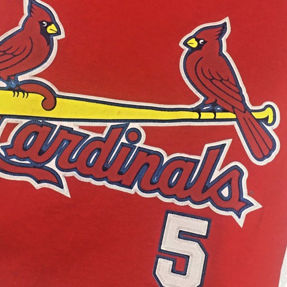 St Louis Cardinals Albert Pujols Shirt #5 Men's T Shirt Sz XL Red Lee Sport 2007 - Picture 3 of 7